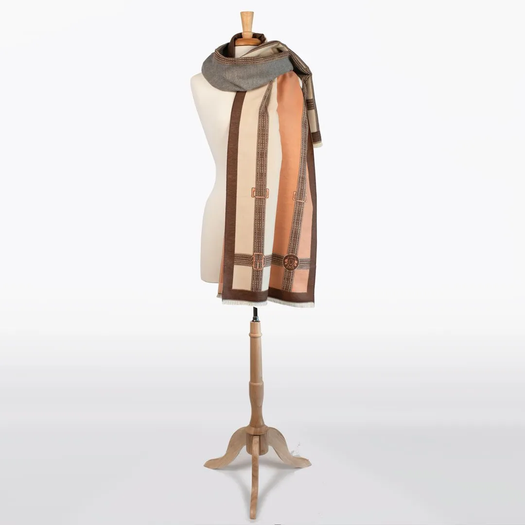 Cavelleti -  Equestrian Motif Luxe Shawl