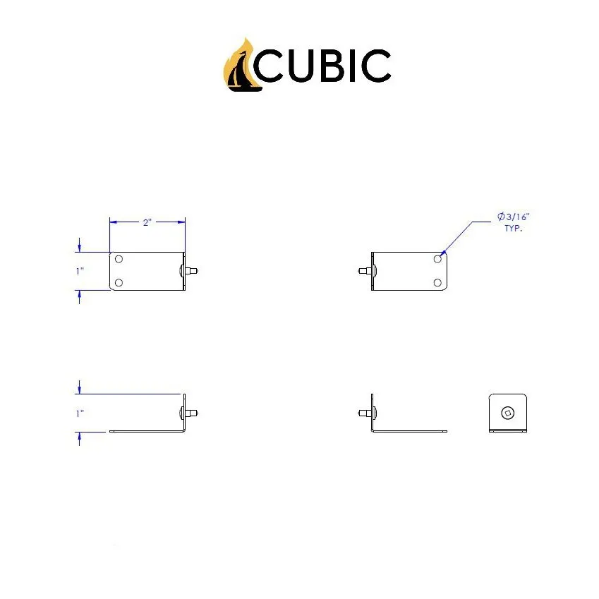 CB-3027-SS 2 Support Brackets