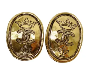 Chanel 1980's Crown Earrings