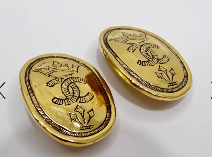 Chanel 1980's Crown Earrings