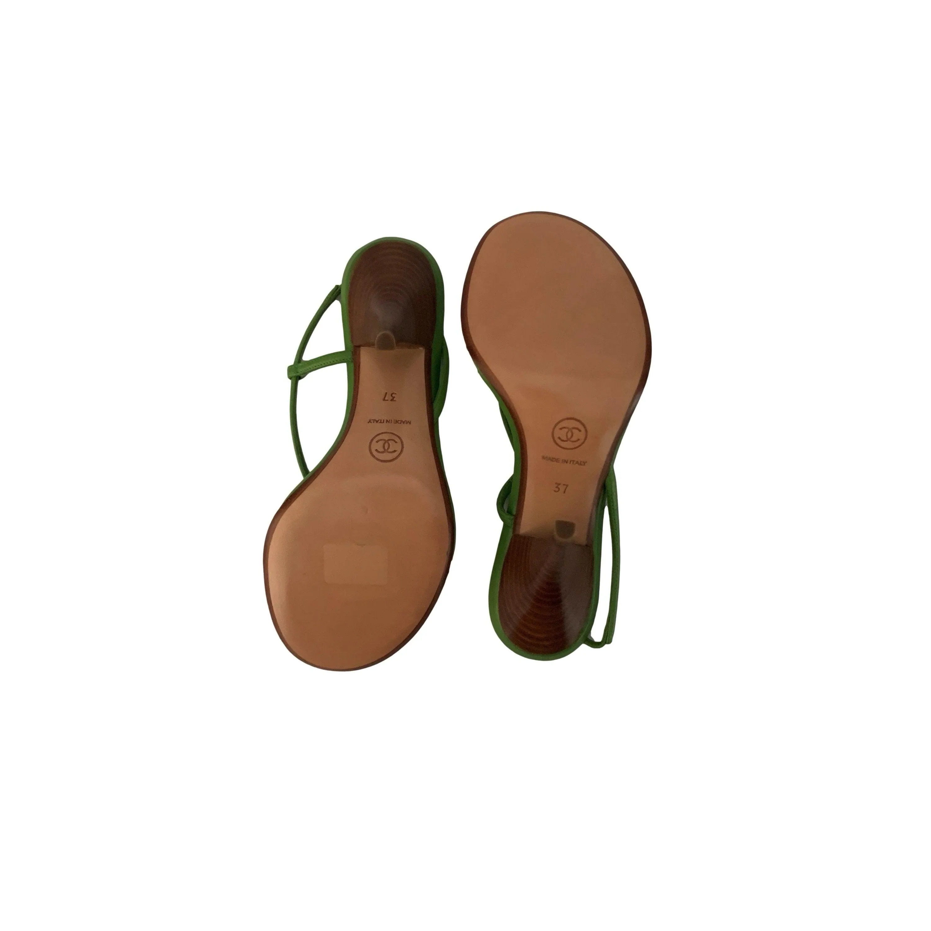 Chanel Green Ladybug Heels