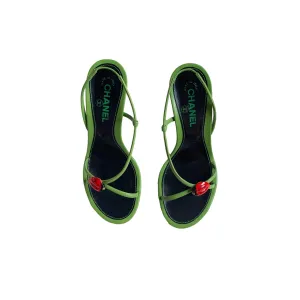 Chanel Green Ladybug Heels