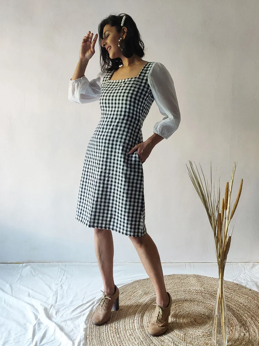 Checkered Sheath Dress
