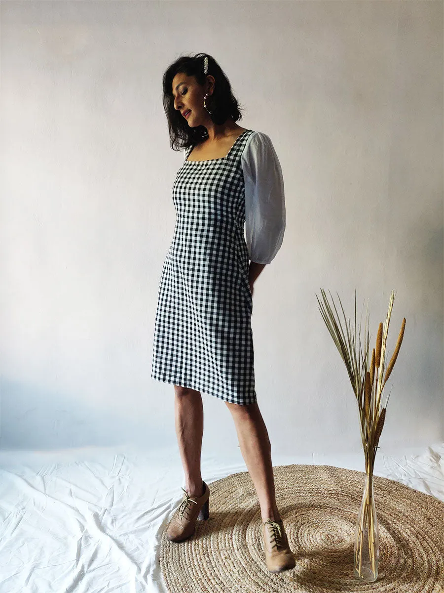 Checkered Sheath Dress