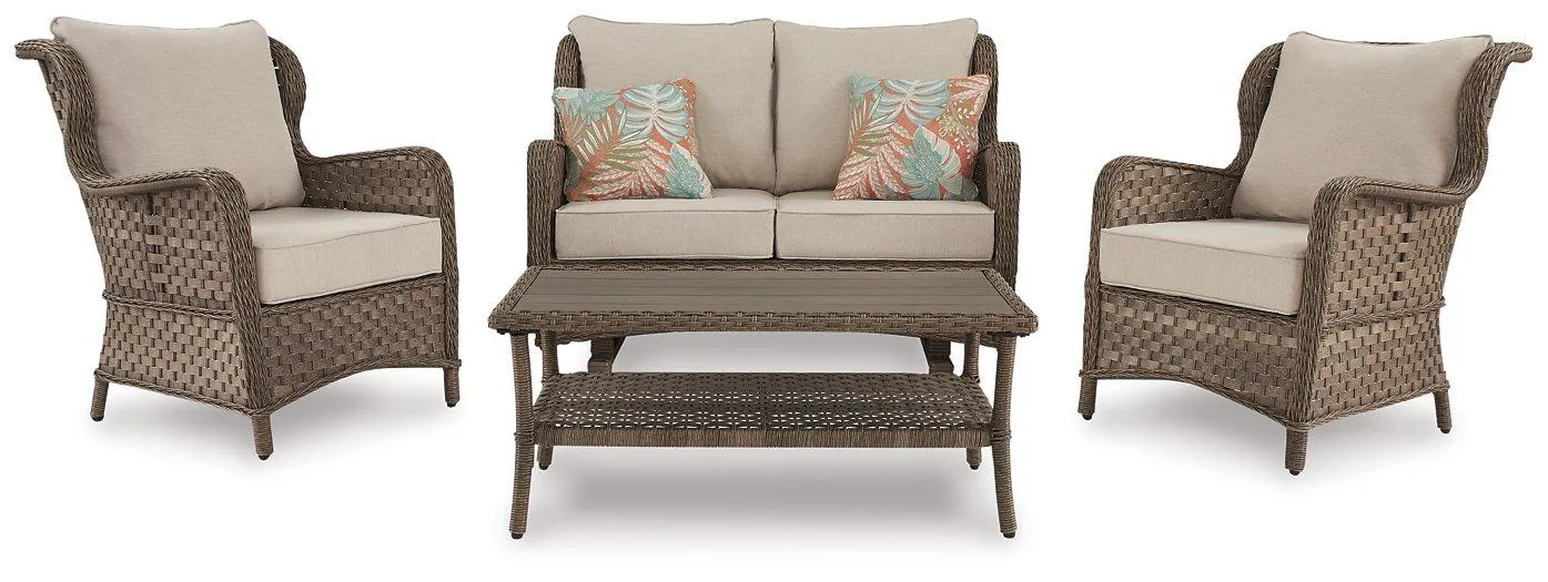 Clear Ridge 4-Piece Outdoor Conversation Set