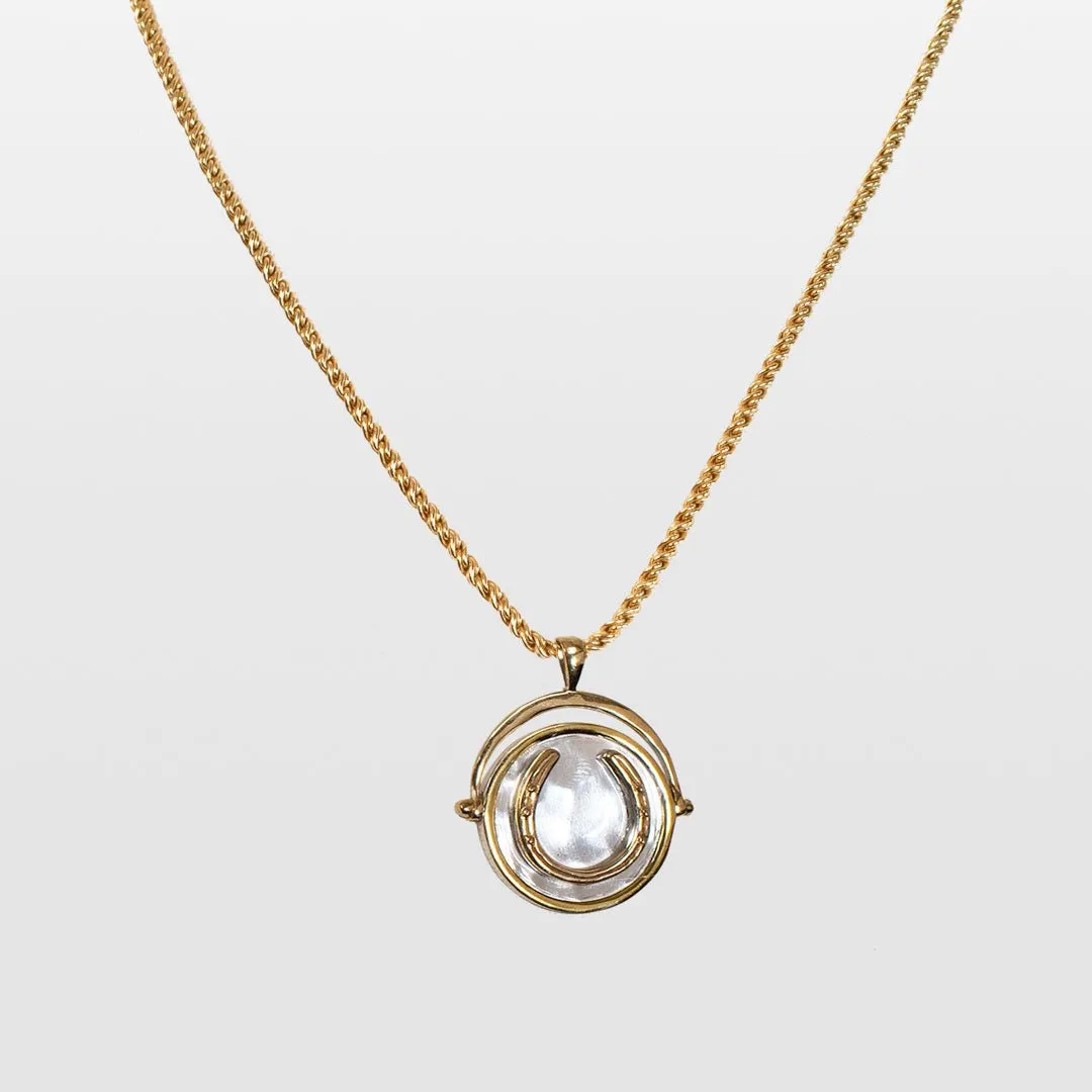 Cody - Crown Coin Horseshoe Necklace