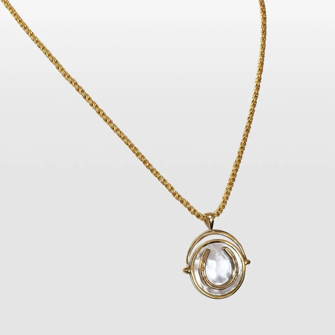 Cody - Crown Coin Horseshoe Necklace