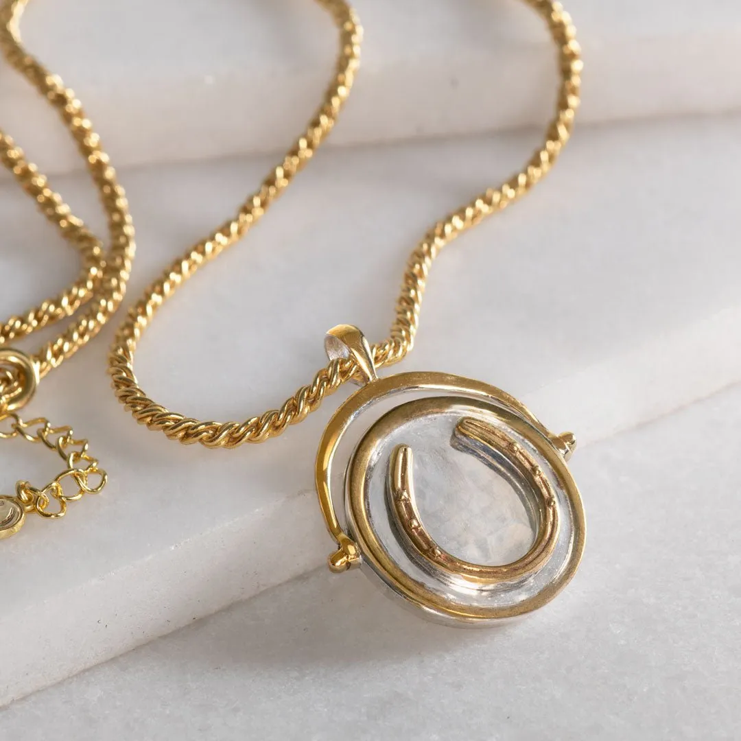 Cody - Crown Coin Horseshoe Necklace