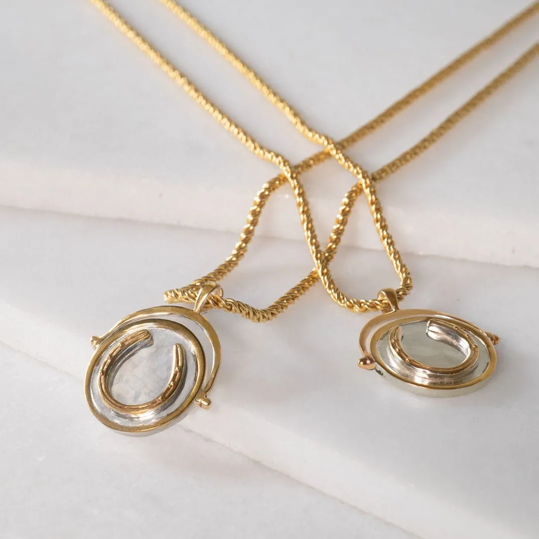 Cody - Crown Coin Horseshoe Necklace