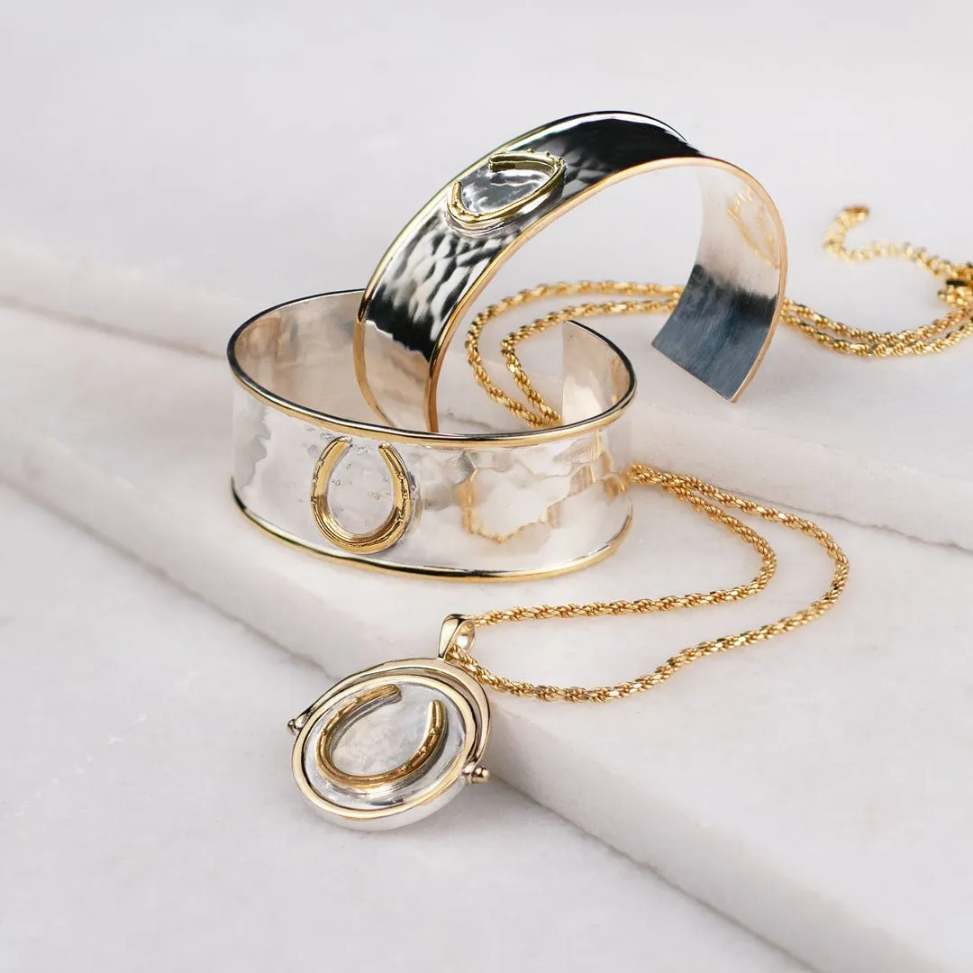 Cody - Crown Coin Horseshoe Necklace