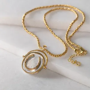 Cody - Crown Coin Horseshoe Necklace