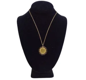 Coin Solid Gold King Edward Vll Necklace