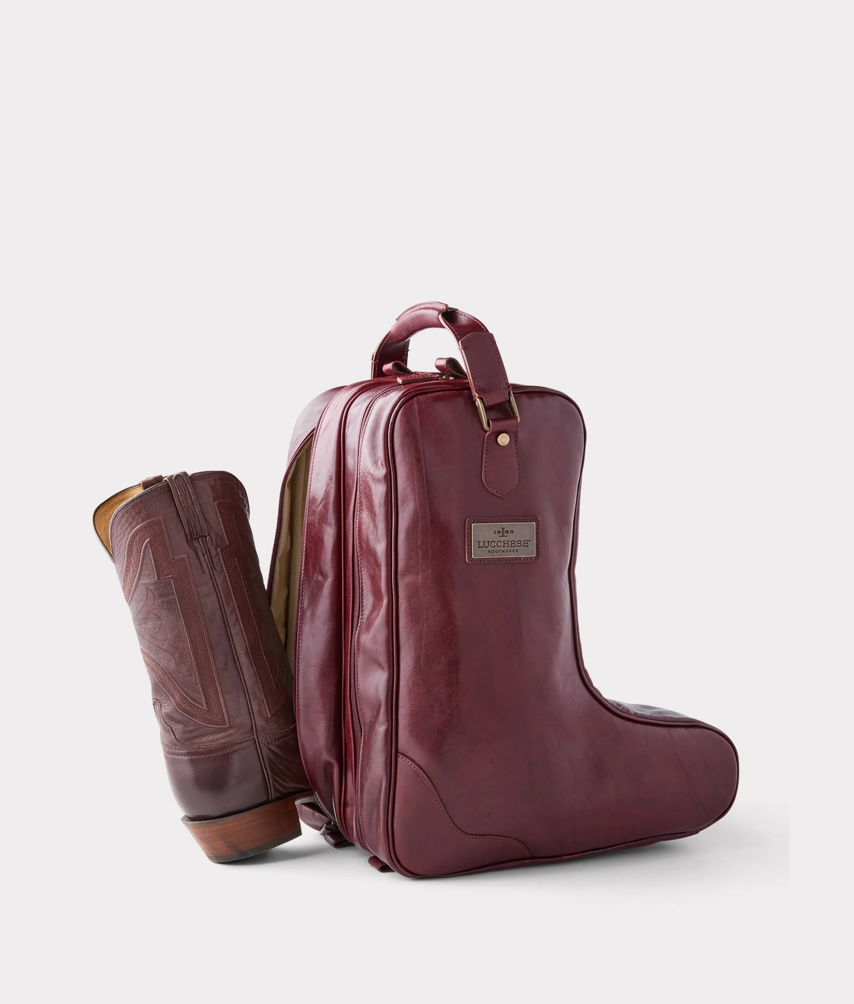 Cosimo Boot Bag :: Burgundy