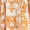 Cream And Gold Patterned Wrap Over V Neck Dress