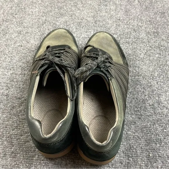 DANSKO Womens Gabi Burnished Nubuck Black/green Sneakers Lace Up sz: 38 US 7.5/8