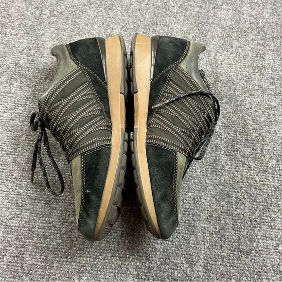 DANSKO Womens Gabi Burnished Nubuck Black/green Sneakers Lace Up sz: 38 US 7.5/8