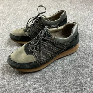 DANSKO Womens Gabi Burnished Nubuck Black/green Sneakers Lace Up sz: 38 US 7.5/8