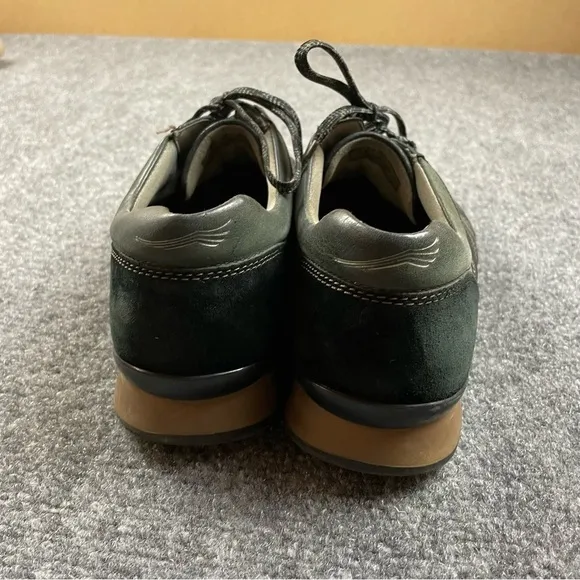 DANSKO Womens Gabi Burnished Nubuck Black/green Sneakers Lace Up sz: 38 US 7.5/8