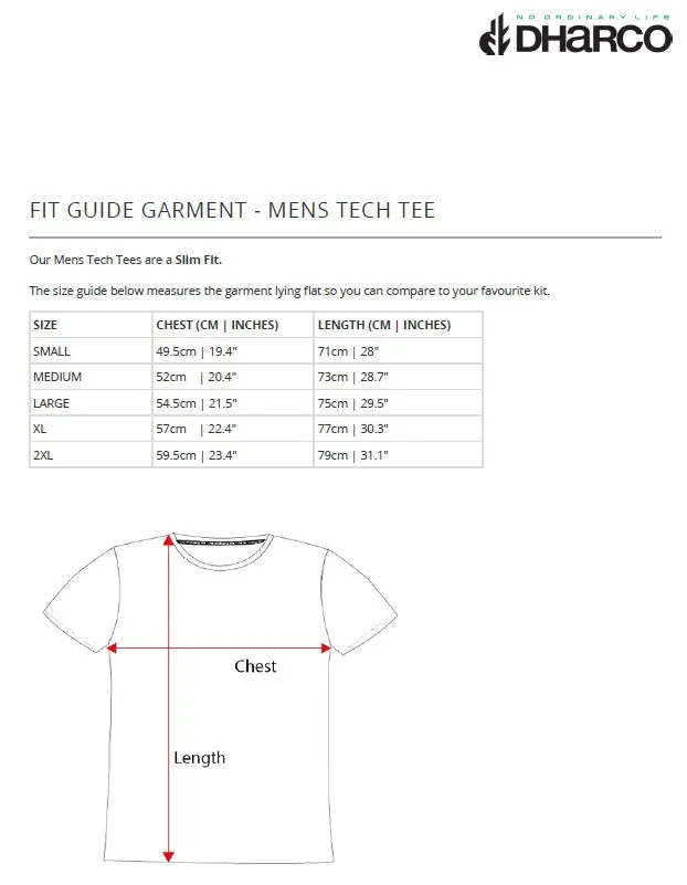 DHaRCO Mens Tech Tee - Carbon Gold