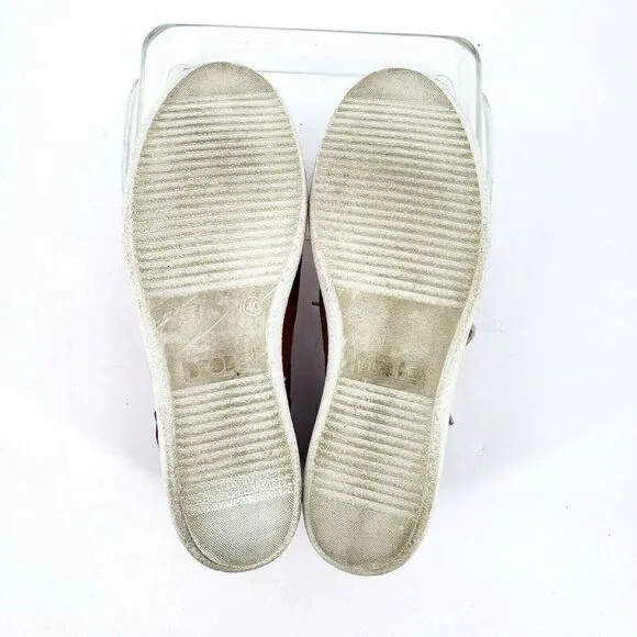Dkode Sneakers Orange Suede Rainbow Thread