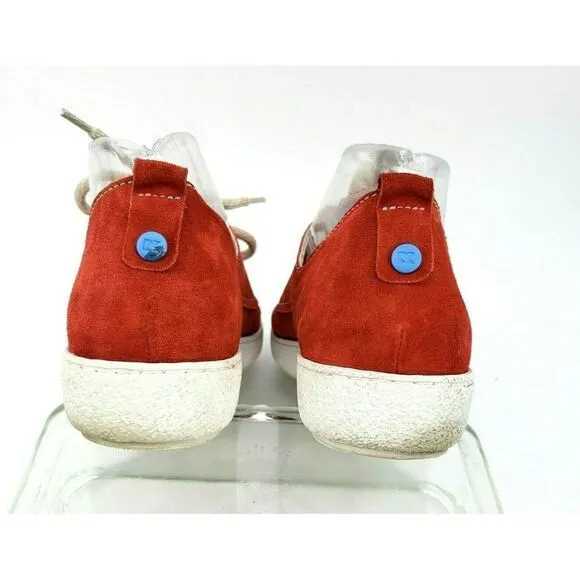 Dkode Sneakers Orange Suede Rainbow Thread
