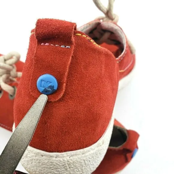 Dkode Sneakers Orange Suede Rainbow Thread