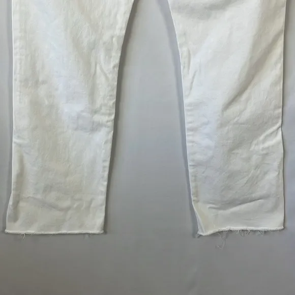 DL1961 Women's Emilie Straight Ultra High Rise Vintage 31&quot; White Jeans - Size 30