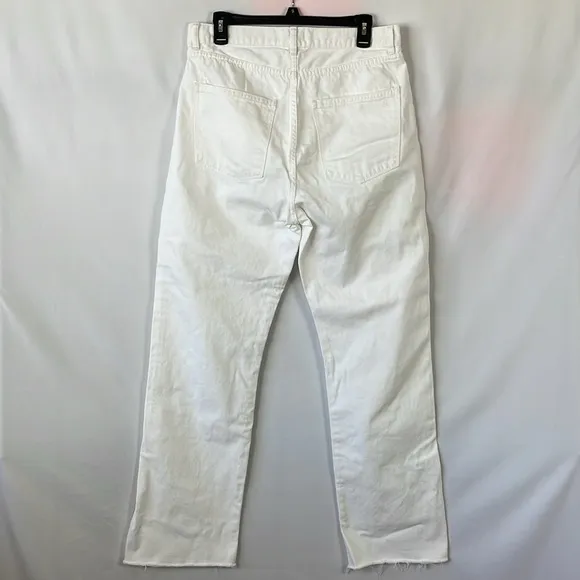 DL1961 Women's Emilie Straight Ultra High Rise Vintage 31&quot; White Jeans - Size 30
