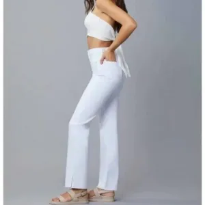 DL1961 Women's Emilie Straight Ultra High Rise Vintage 31&quot; White Jeans - Size 30