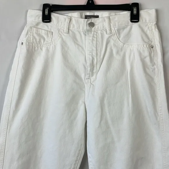 DL1961 Women's Emilie Straight Ultra High Rise Vintage 31&quot; White Jeans - Size 30
