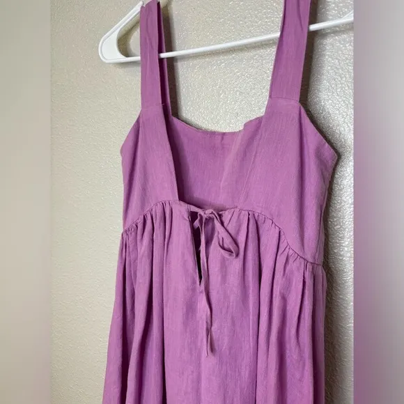 DORA LARSEN x ANTHROPOLOGIE Alma Ruffled Linen And Cotton Nightdress