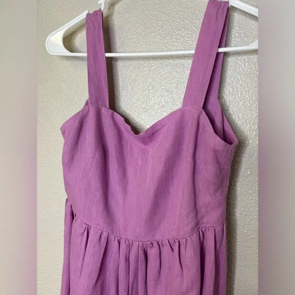DORA LARSEN x ANTHROPOLOGIE Alma Ruffled Linen And Cotton Nightdress