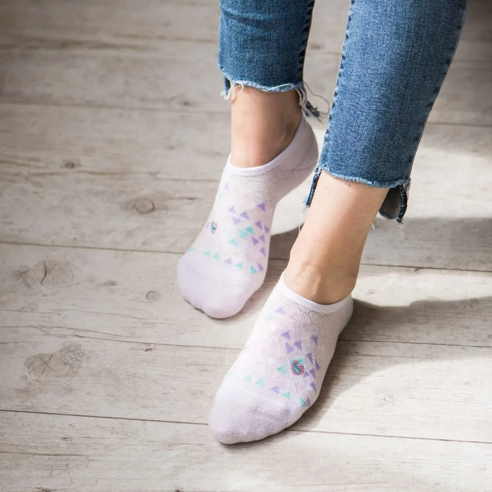 Dr. Segal's x PUDUS Bamboo Socks | No Fuss No-Show | What's Your Angle Pink