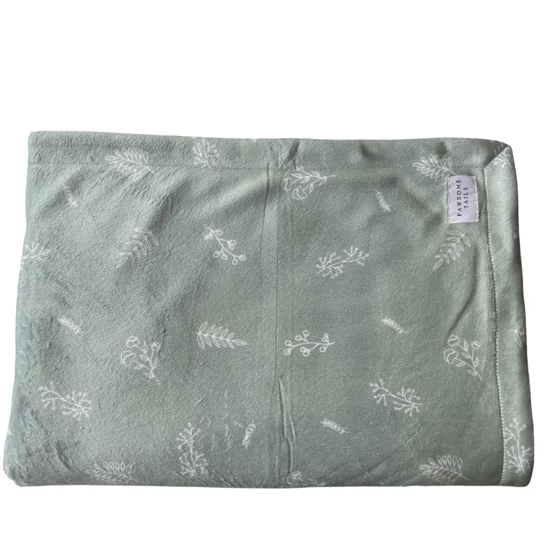 Earthy Boho Sage Dog Blanket
