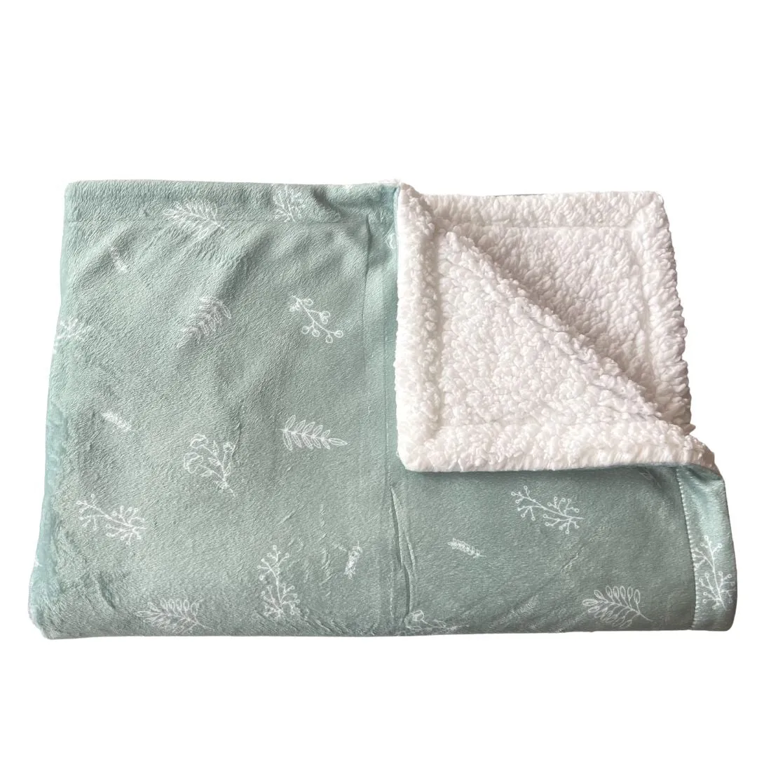 Earthy Boho Sage Dog Blanket