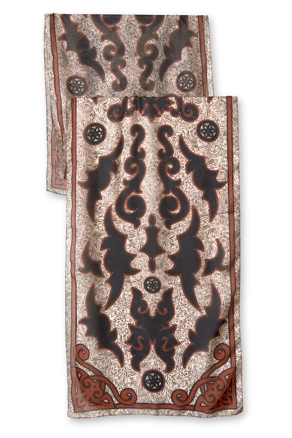 Echarpe Chaps Western em mousseline de poliéster | 45x210cm