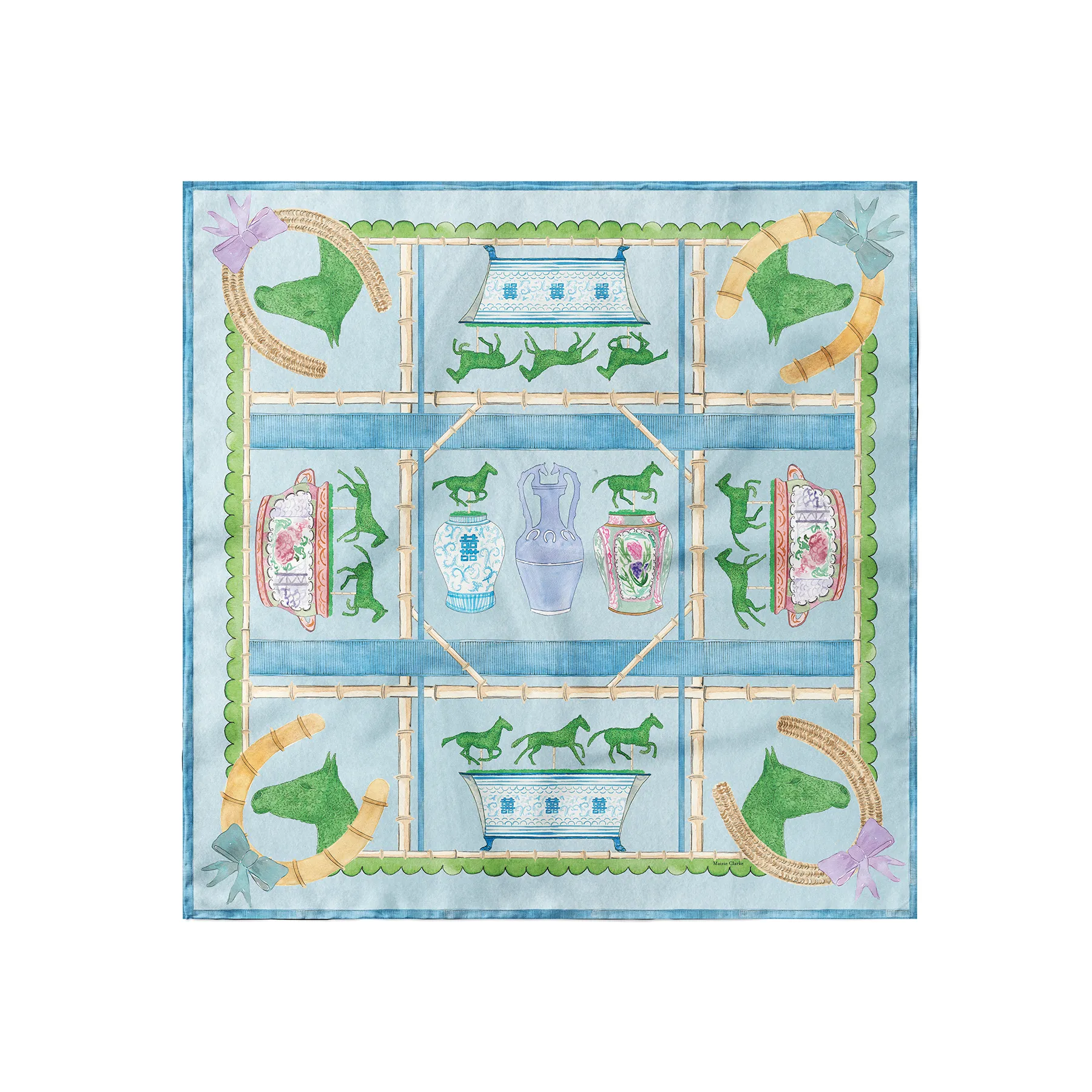 Equestrian Topiary Scarf