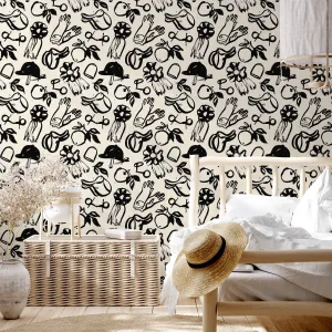 FAVORITE THINGS WALLPAPER IN CREAM