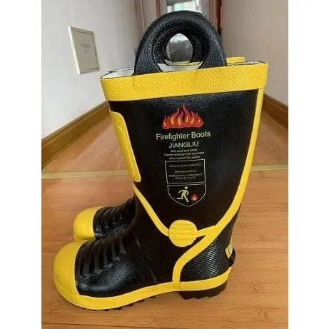 Fire Fighter Flame Retardant Wellington Boot With Steel Mid Sole