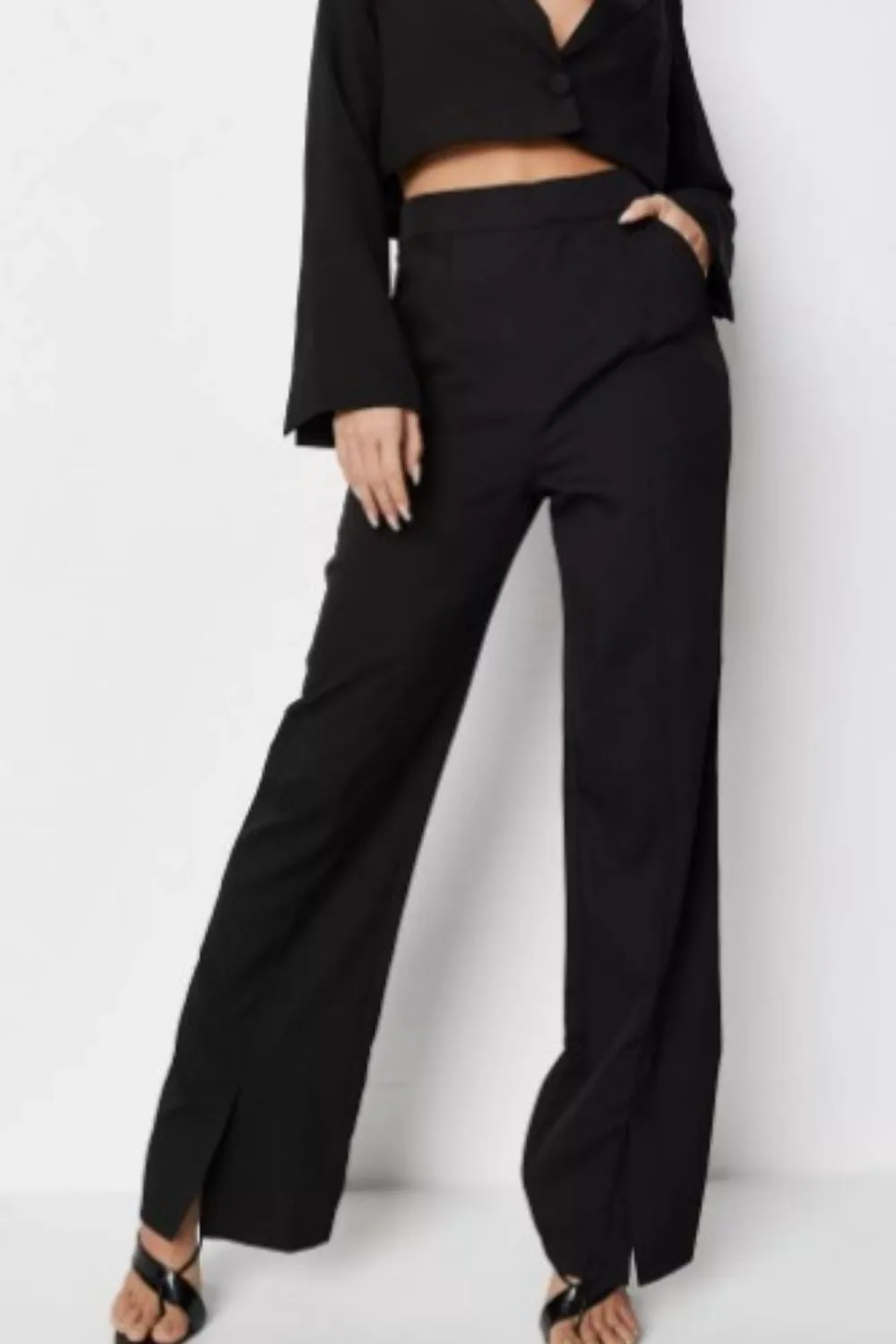 Formal Comfy Overlap Slit Trouser