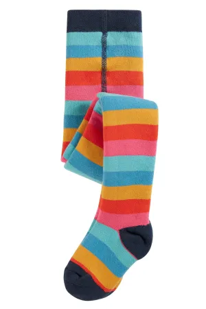 Frugi Toasty Honeysuckle Rainbow Stripe Tights