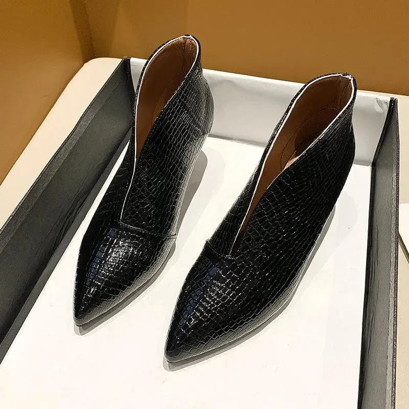 genuine Leather Ankle Boots For Women