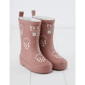 Grass & Air - Rose Colour-Changing Kids Winter Wellies