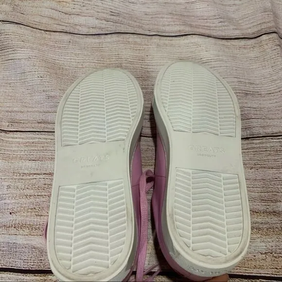 Greats Pink Sneakers Size 9.5