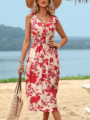 GYPSY - Deep Red Midi Dress