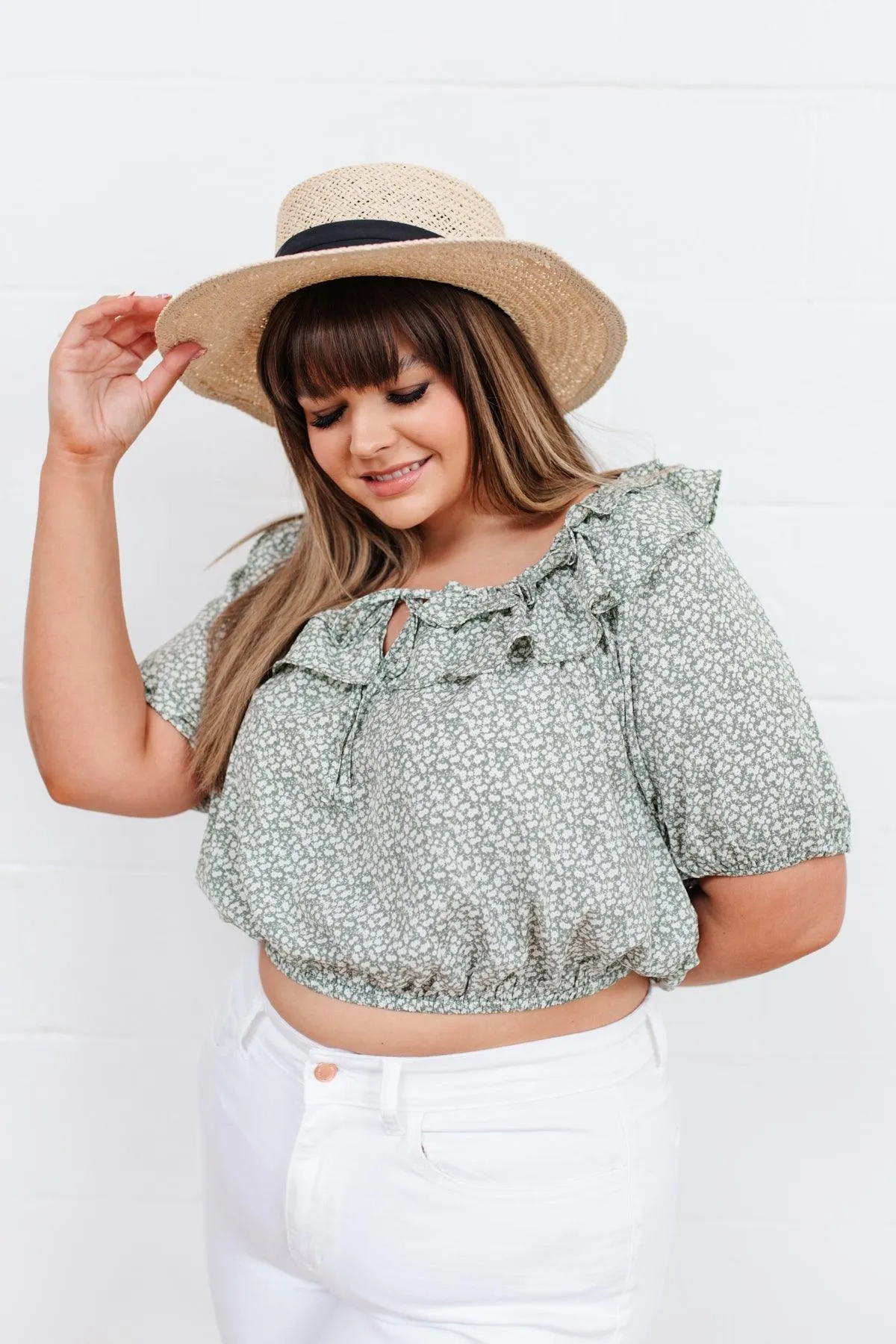 Hazel Blues® | Golden Hour Top in Sage