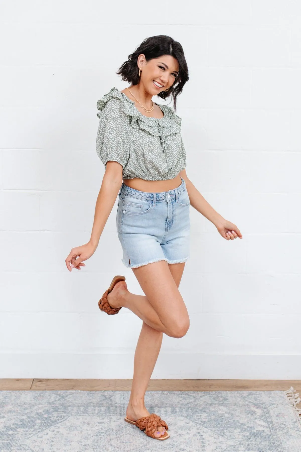 Hazel Blues® | Golden Hour Top in Sage