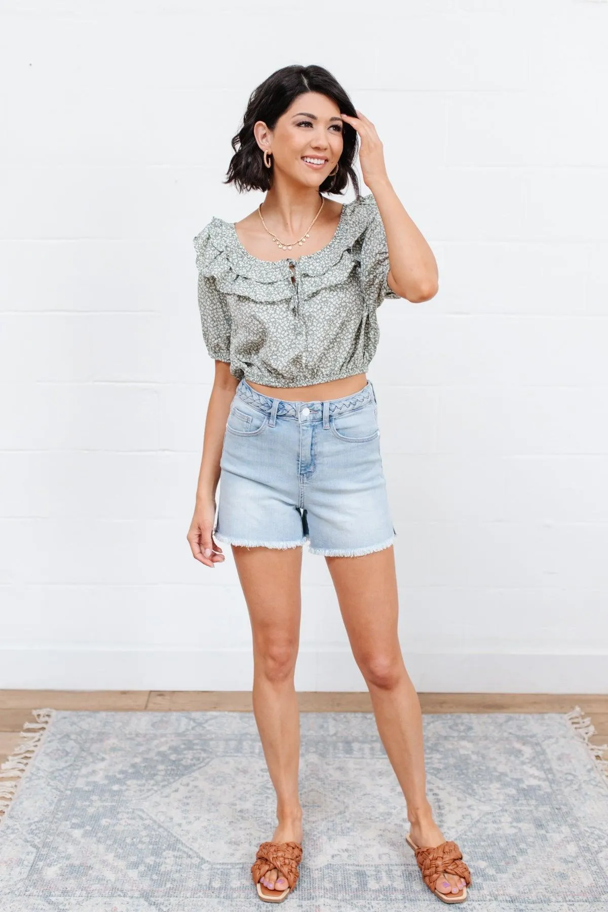 Hazel Blues® | Golden Hour Top in Sage