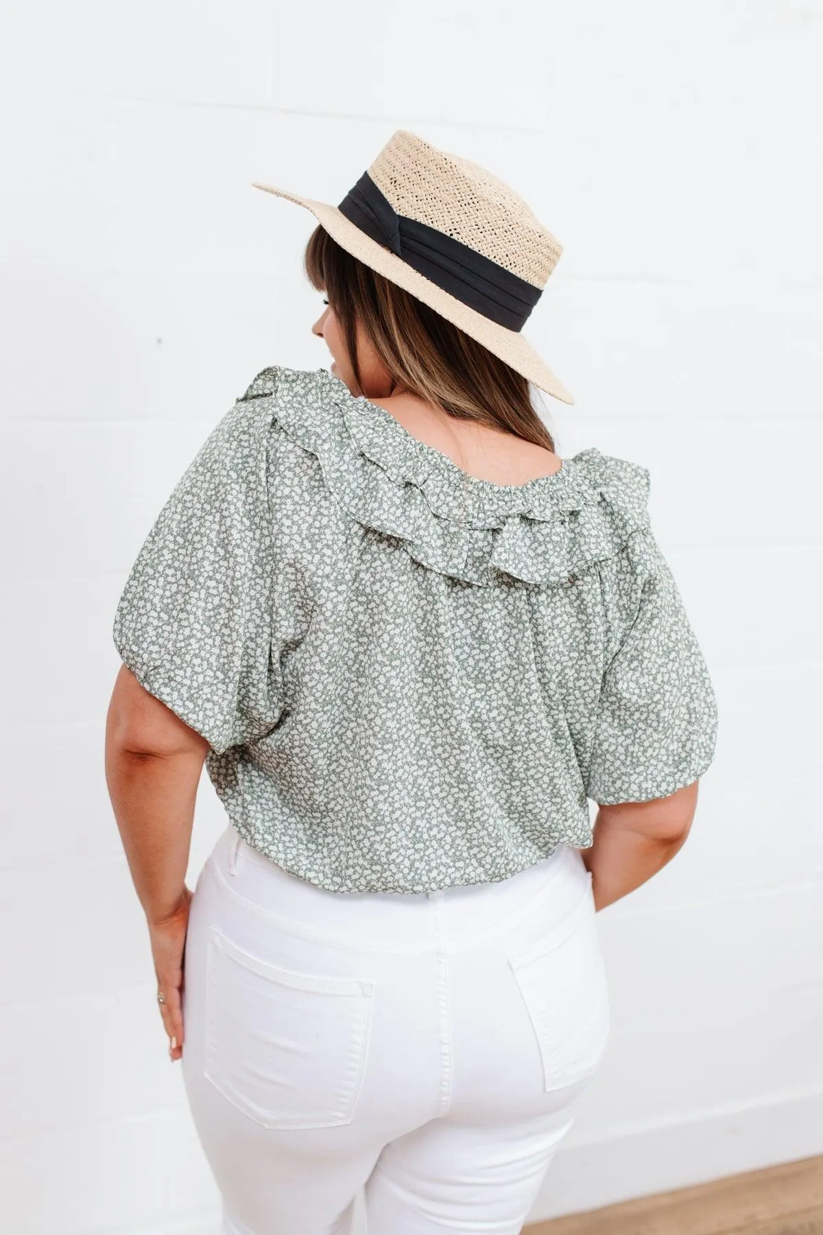 Hazel Blues® | Golden Hour Top in Sage