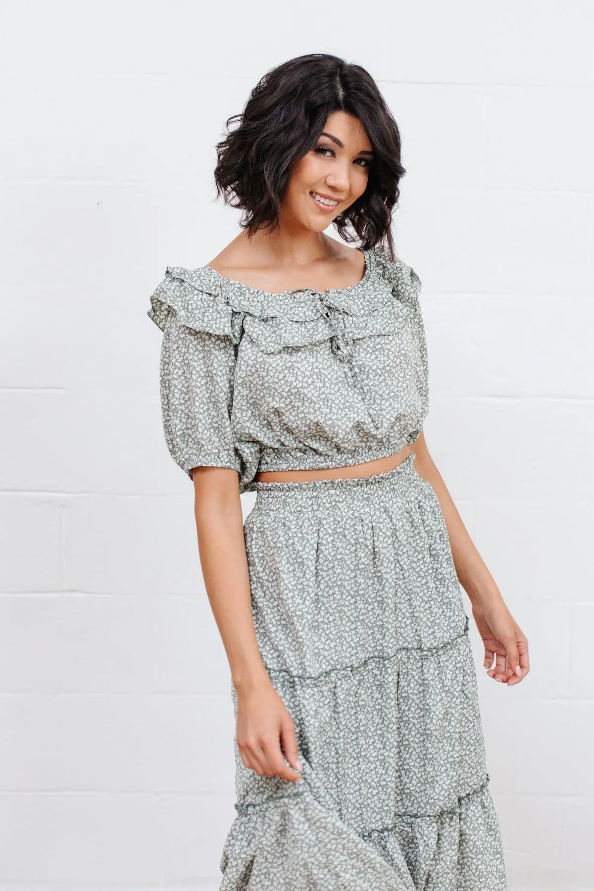 Hazel Blues® | Golden Hour Top in Sage
